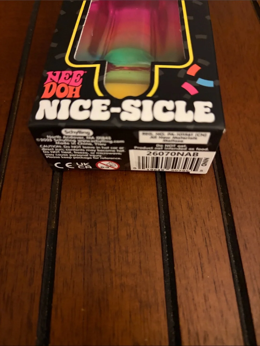 AUTHENTIC Schylling NeeDoh Nice-Sicle Rainbow Super Solid Squish Fidget Toy NWT